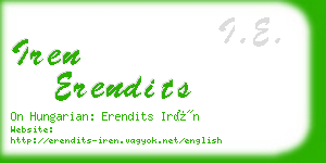 iren erendits business card